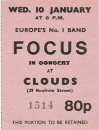Focus Clouds 1973 perched on top of the apollo, initially clouds disco and then the renamed satellite city was a little night club that saw a number of gigs by well known artists. simple minds played their first ever gig at the venue which also hosted fumble, elvis costello, stone the crows (supported by the ...