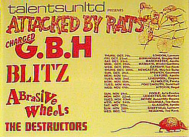 GBH tour poster - gig did not happen