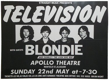 Television gig on 22.05.1977 with Blondie in support