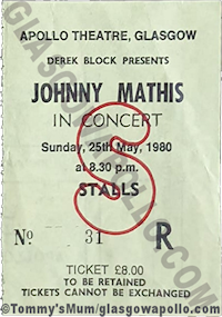 Johnny Mathis - 25/05/1980